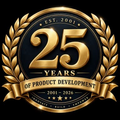 Commemorative seal: 25 years of KamoCRM product development, 2001 to 2026
